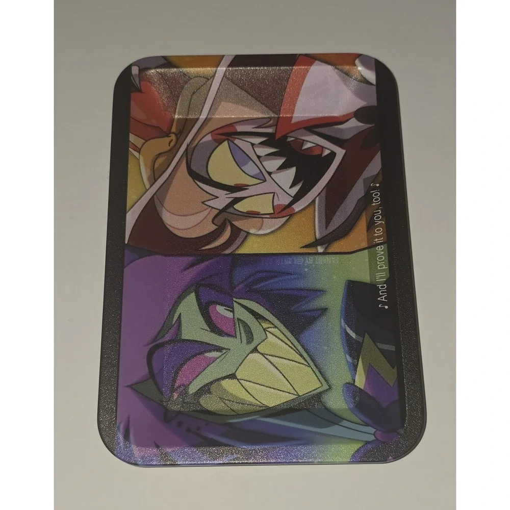 Alastor Lucifer Small Metal Rolling Tray 7x5 Hazbin Hotel Utility Tin Valet Tray
